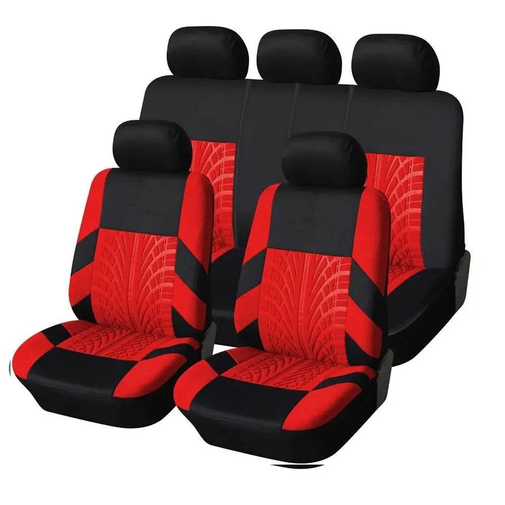 Universal Full Car Seat Covers - Y33376-RED