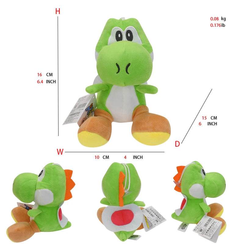 Super Mario Plush Toys – Mario, Luigi, Yoshi, Peach & More - Yoshi Green