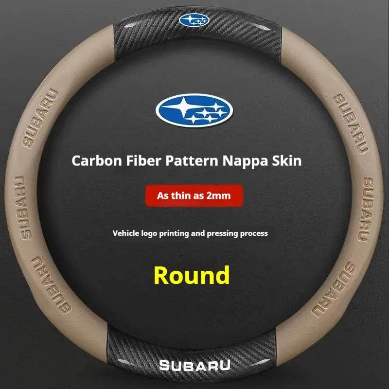 Subaru Steering Wheel Cover - Round Beige