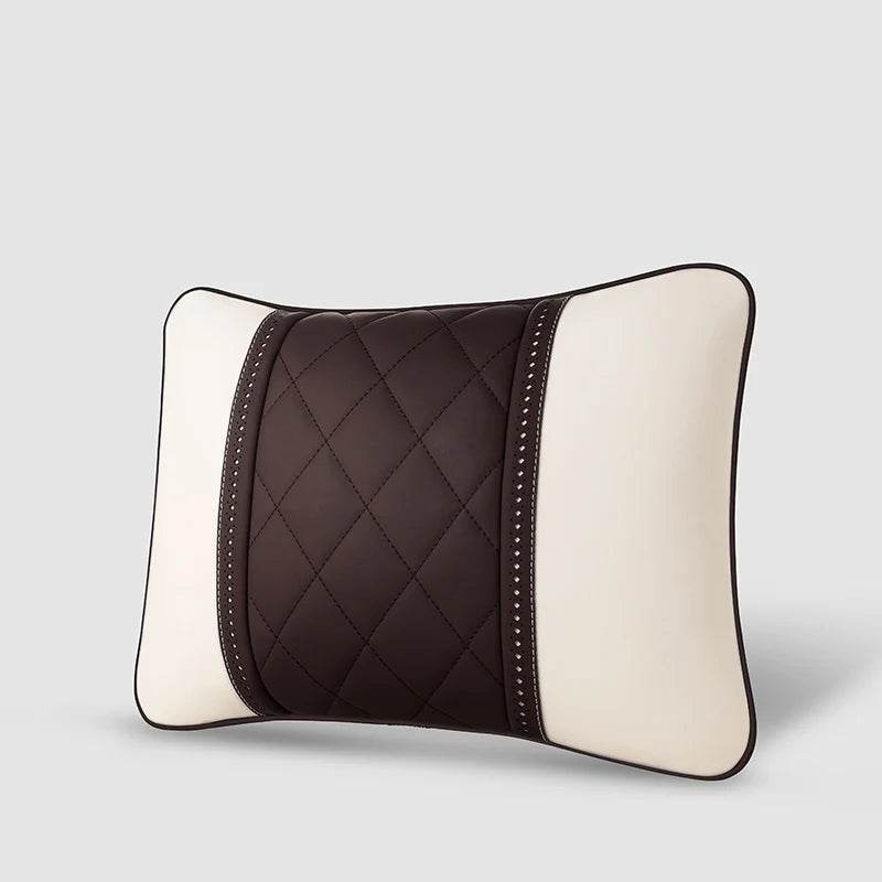Mercedes-Benz AMG Leather Neck Pillow & Lumbar Support - Beige coffee Lumbar