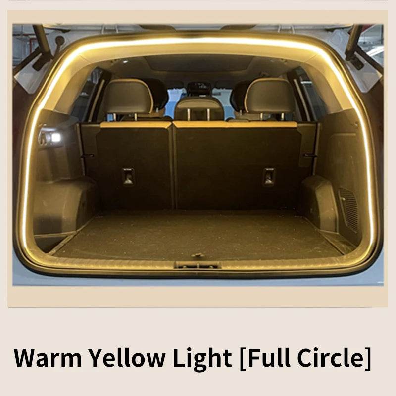 Car Trunk Ambient LED Light Strip | Wireless, Auto-Sensing, High Brightness - 4M Yellow light