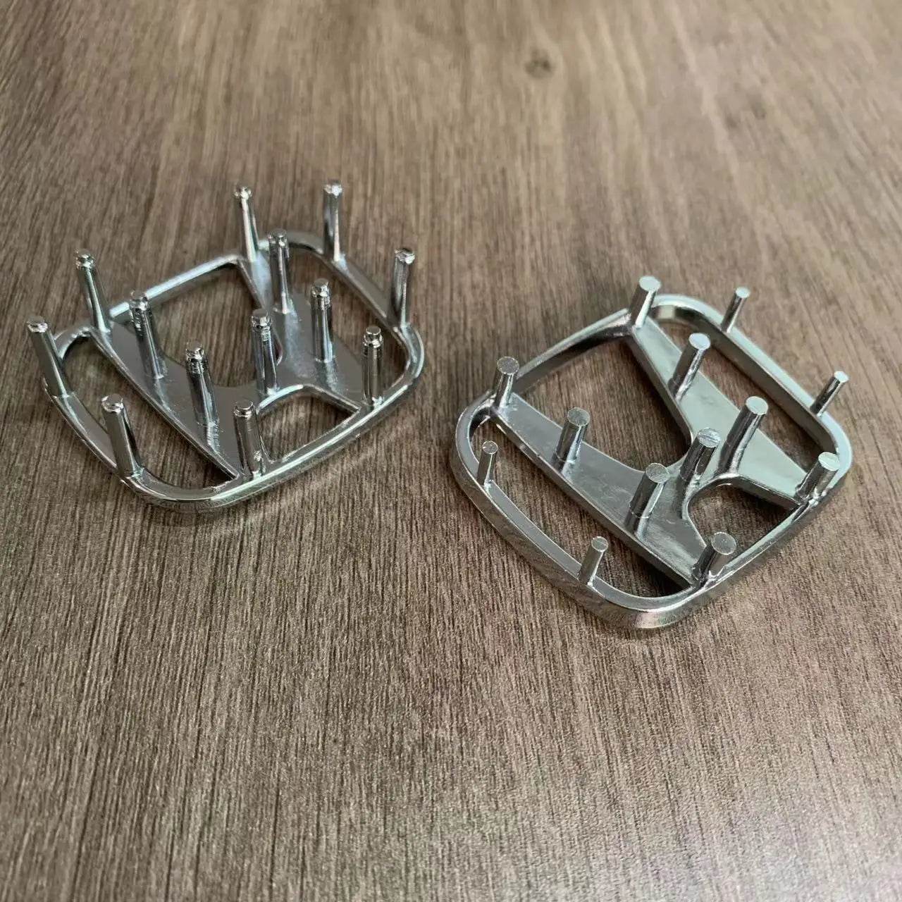 Honda Steering Wheel Emblem – 50/53mm Car Badge Decal - Silver / 53mm x 43mm