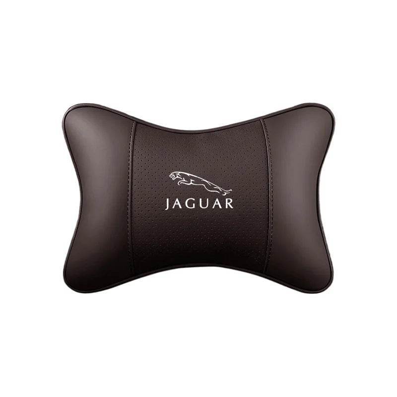 Jaguar Leather Neck Pillow - TZ-Mocha brown