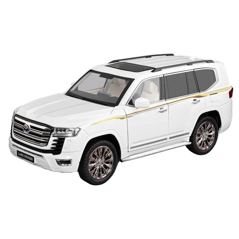 Mini Toyota Land Cruiser LC300 – Alloy Diecast SUV Model Car - White