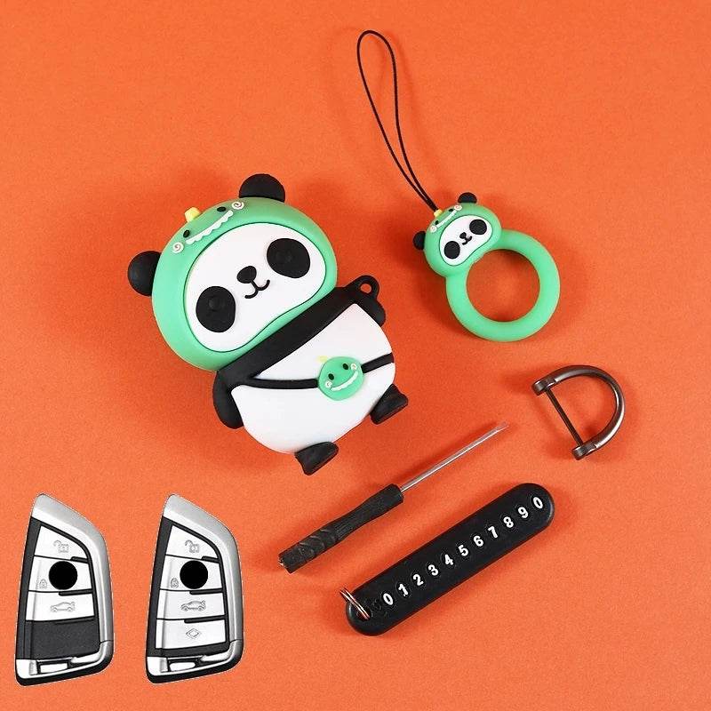BMW Tiger & Panda Key Case Cover - A-Panda