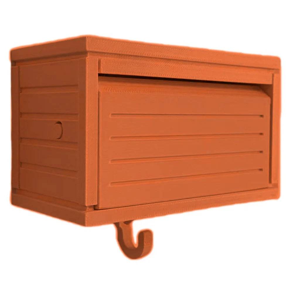 Car Garage Key Holder – Wall Mount Key Rack with Door - Brick Red