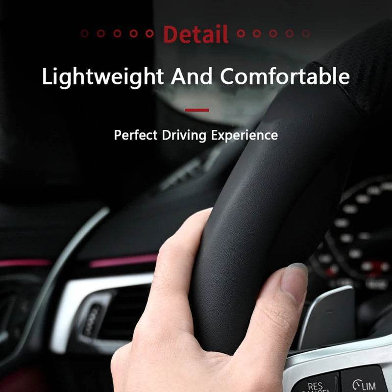 Honda Carbon Fiber Steering Wheel Cover - Black