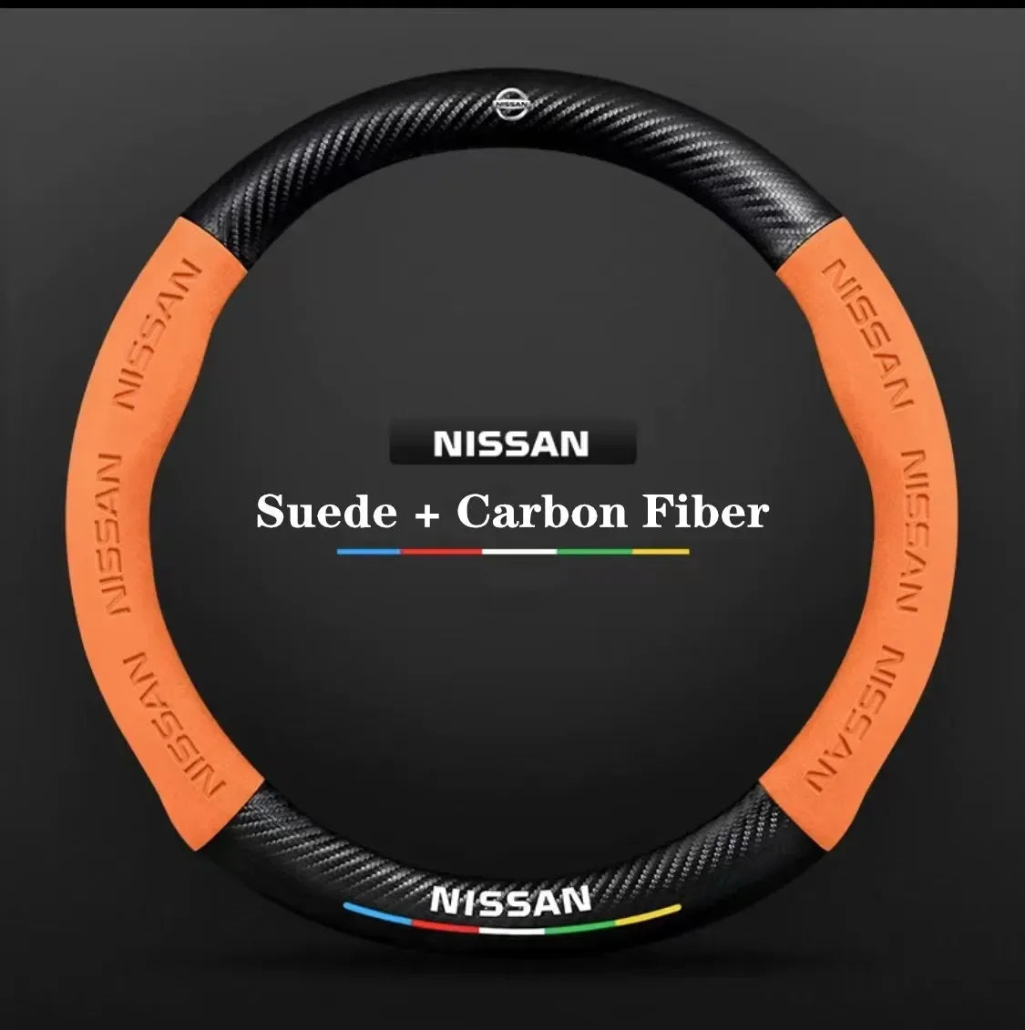 Nissan Carbon Fiber Suede Steering Wheel Cover