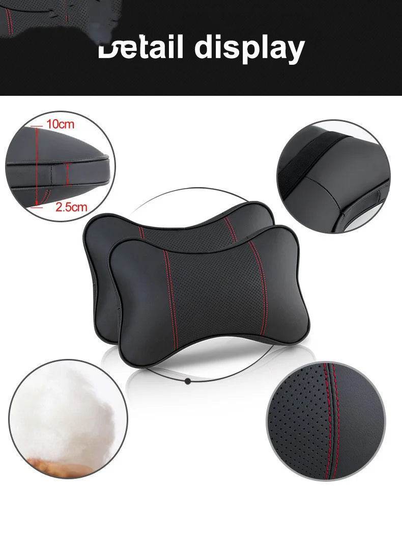 Toyota Neck Pillow and Seat Belt Shoulder Pads - Camry Auris Corolla Yaris Aygo RAV4 Prius Hilux Avensis Land Cruiser - 2Pcs-For Toyota 1