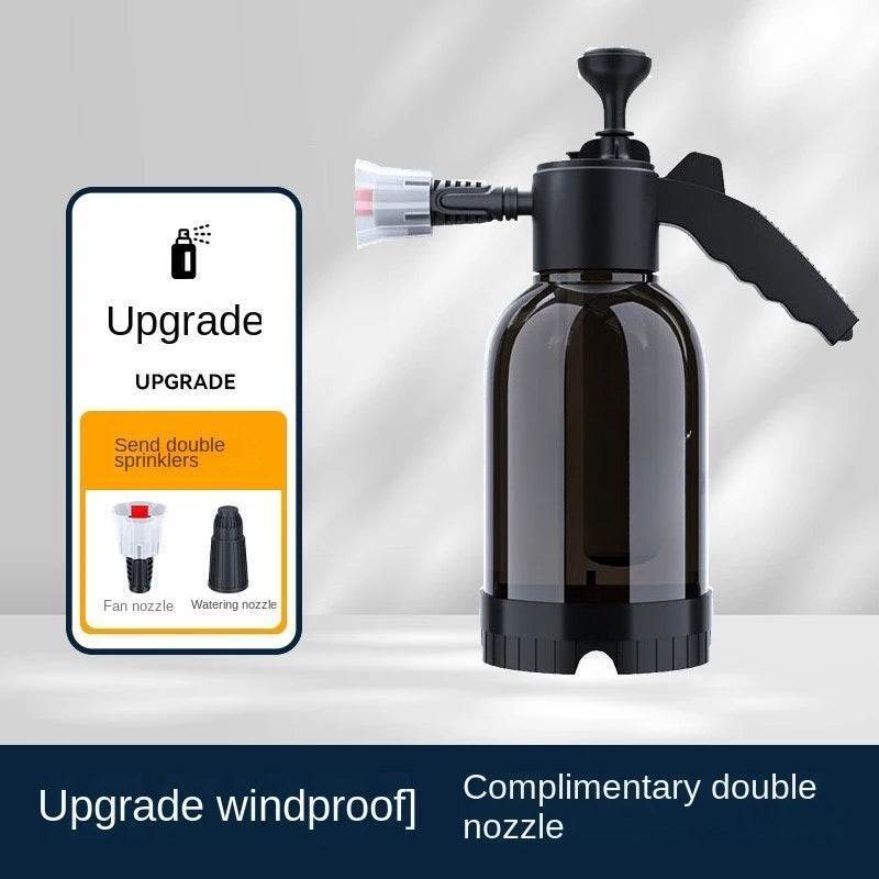 2L Hand Pump Foam Sprayer – Manual Snow Foam Cannon with 3 Nozzles - Black