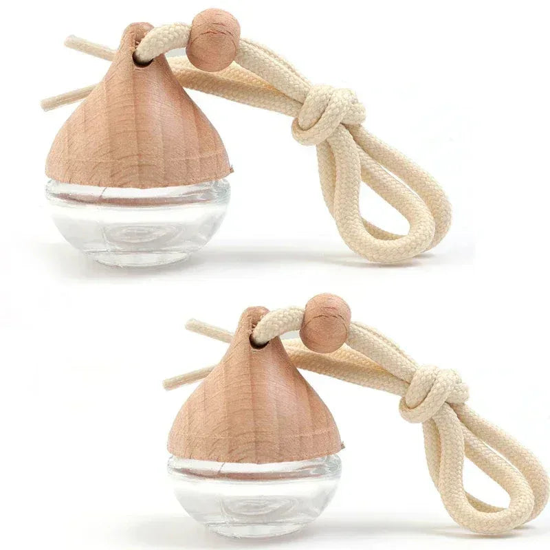Universal Round Car Perfume Bottle Ornament Essential Oil Diffuser - 2pcs