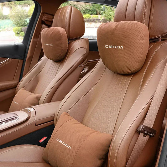 Chery Omoda Car Headrest Neck & Waist Pillow - Red Headrest