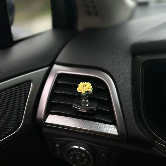 Mini Rose & Sunflower Car Vase