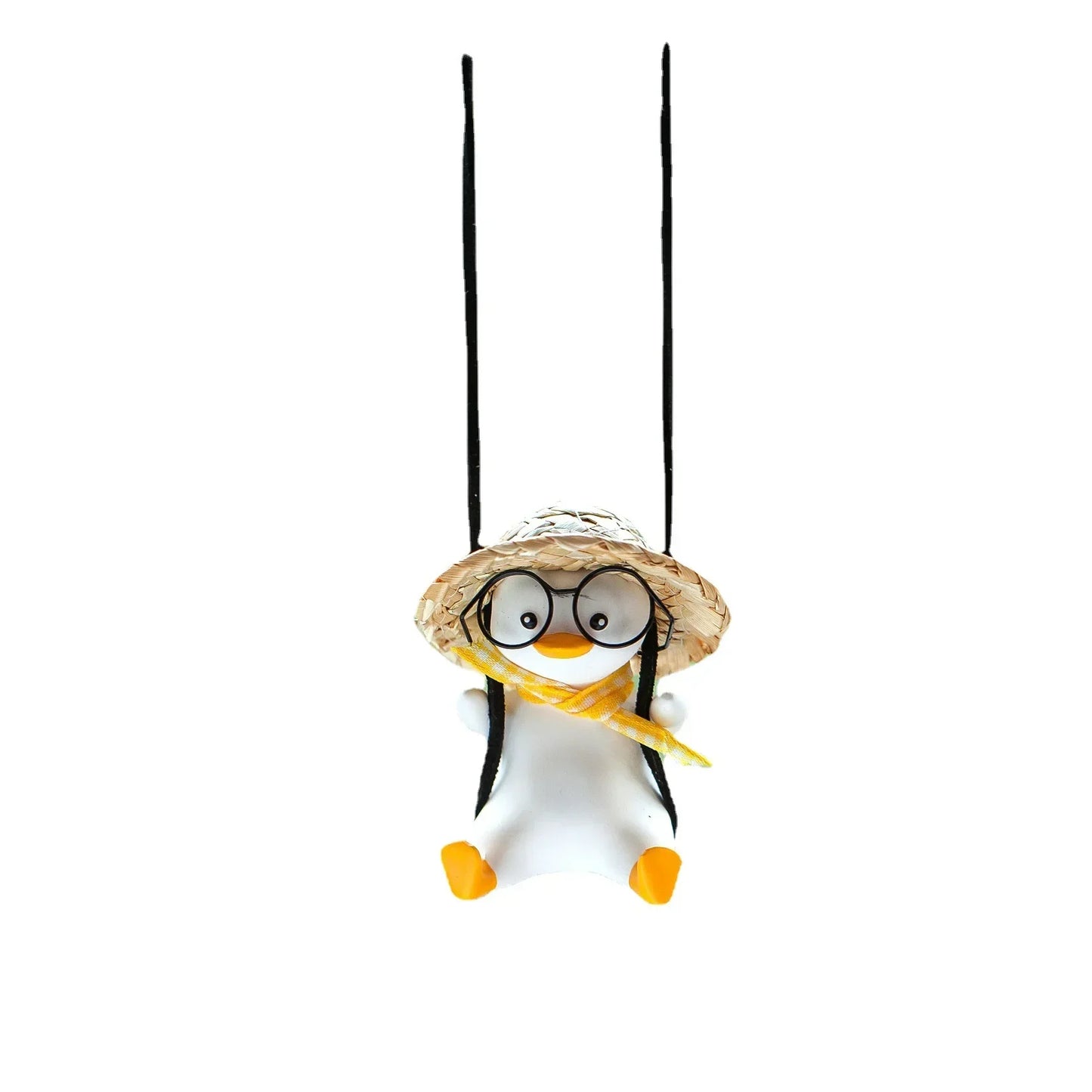 Cute Swing Duck Car Pendant – Rearview Mirror Decoration