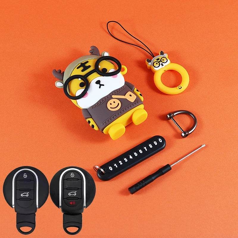 BMW Tiger & Panda Key Case Cover - C-Tiger