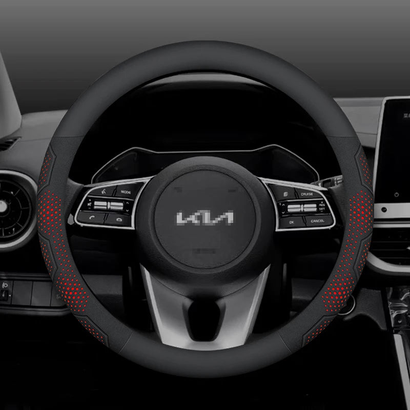 Kia Carbon Fiber Suede Steering Wheel Cover