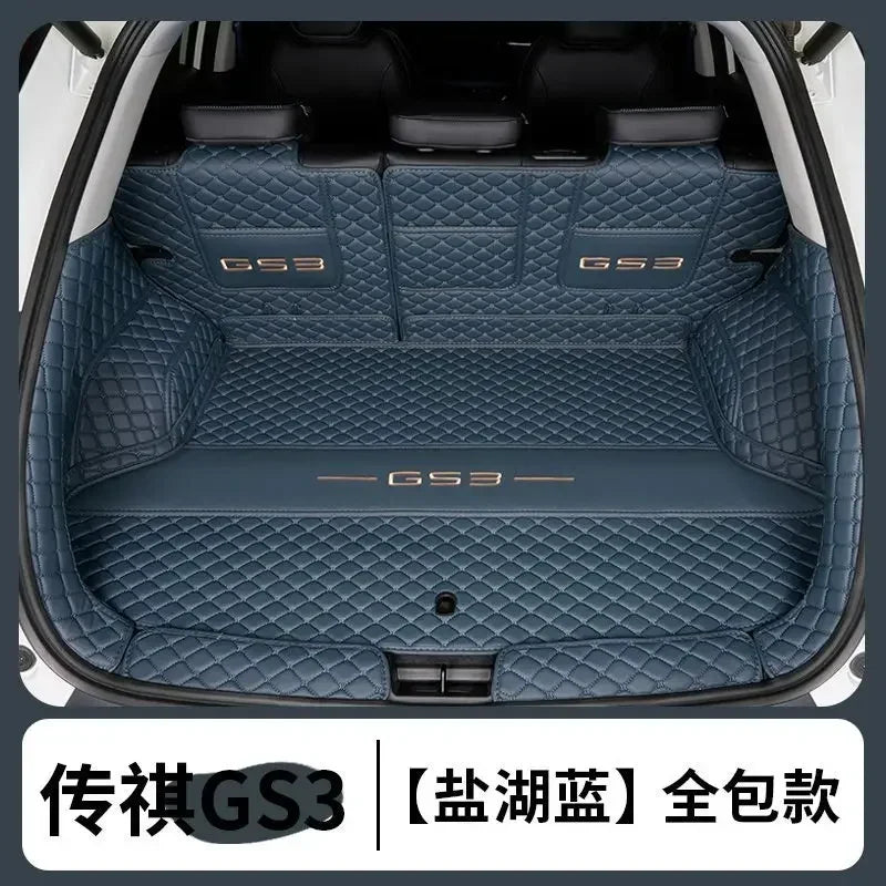 GAC EMZOOM GS3 2023-2024 Leather Boot Mat Trunk Liner Cargo Tray - full set blue