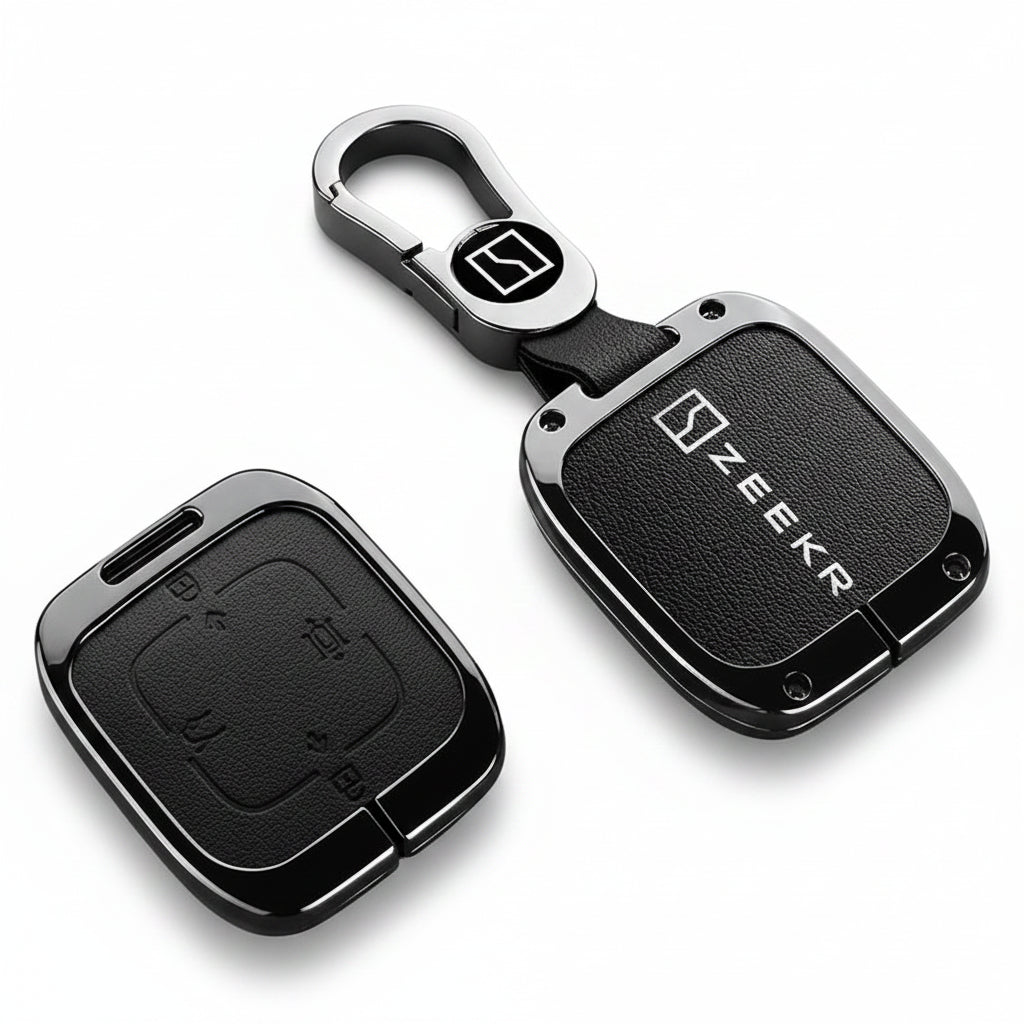 Zeekr 7X 001 007 009 Zinc Alloy Smart Key Cover Case Premium Protection - B-black keychain