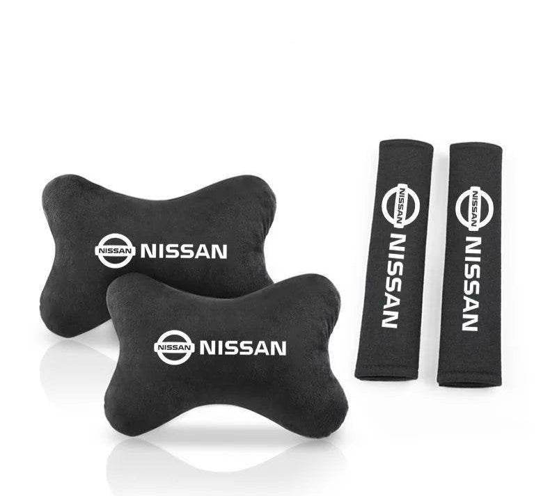 Nissan Neck Pillow and Seat Belt Pad - Neck Pillow + Seat Belt Cover-4pc 20% Discount