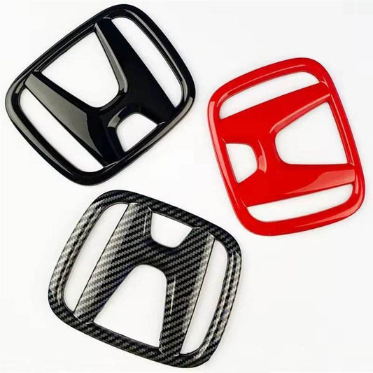 Honda 3D ABS Steering Wheel Emblem Sticker - Black
