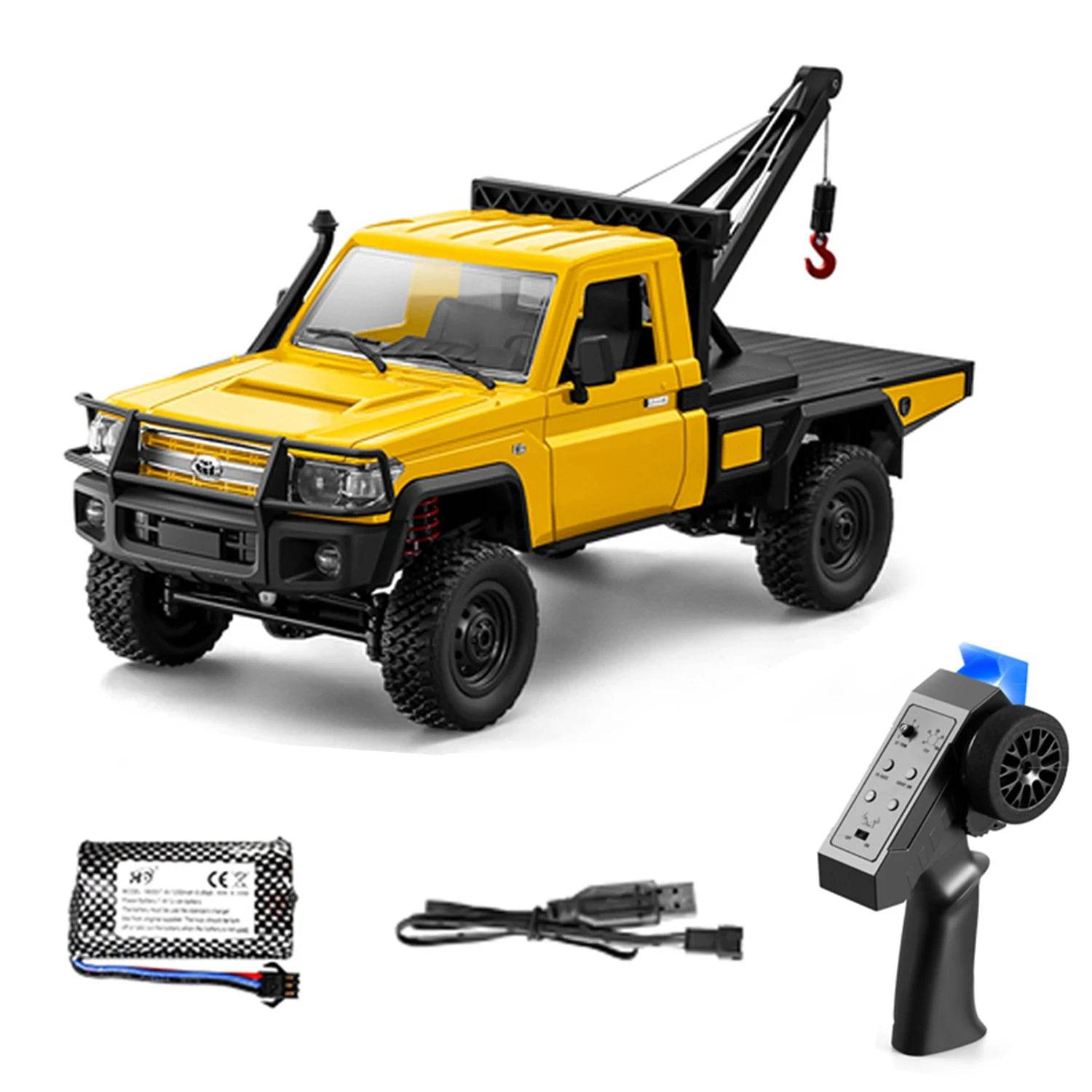4WD RC Pickup Truck Off-Road Climbing Car - MN82T Yellow