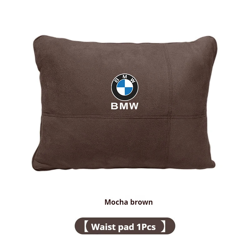 BMW Suede Neck Pillow & Lumbar Cushion