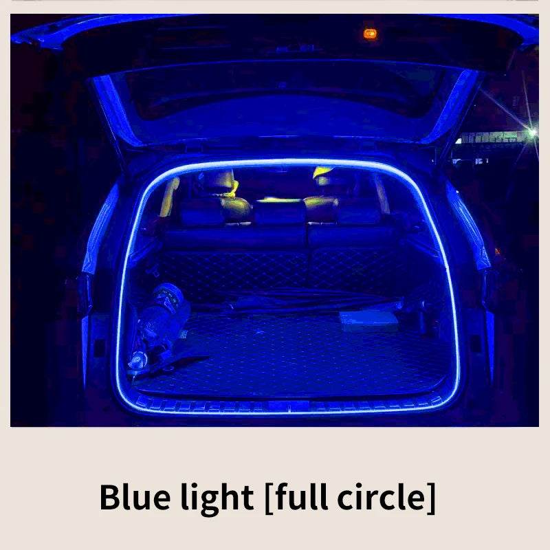 Car Trunk Ambient LED Light Strip | Wireless, Auto-Sensing, High Brightness - 4M Blue