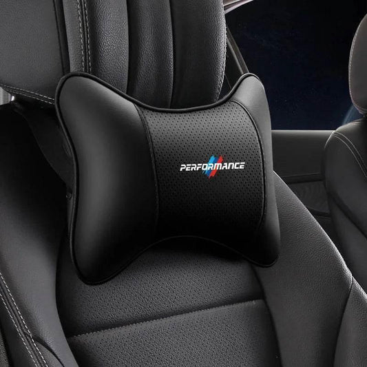 BMW M Performance Leather Car Neck Pillow