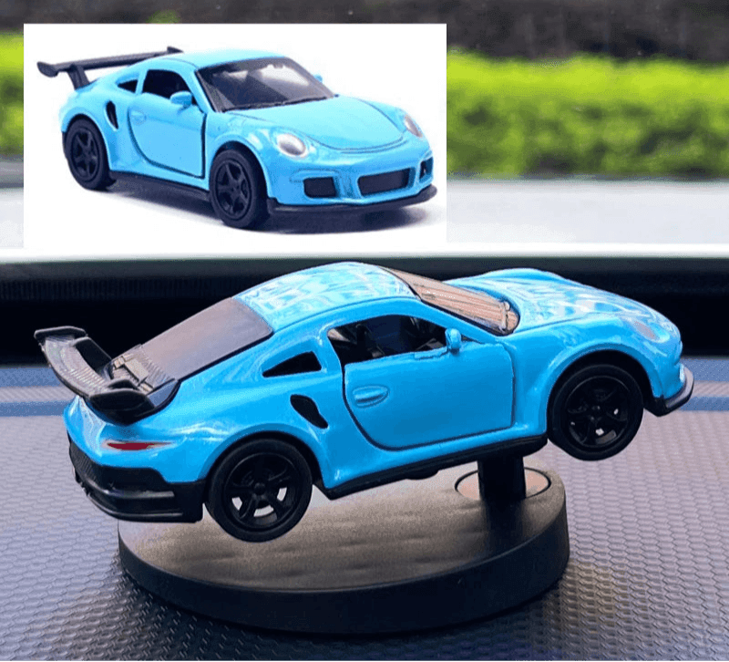 Drift Car Dashboard Swing Toy – Racing Car Ornament - Blue