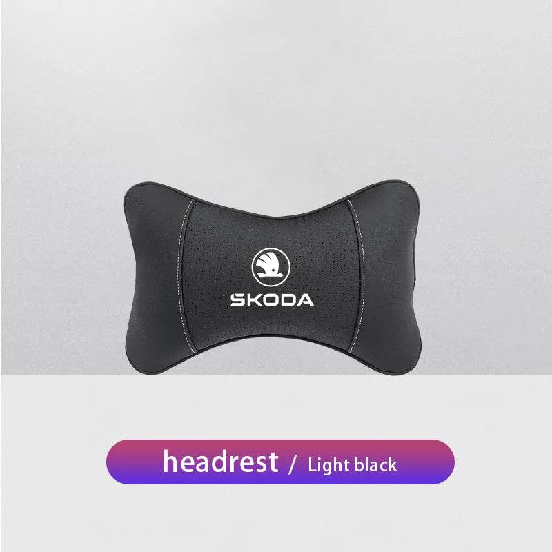 Car Seat Neck Pillow for Skoda – Compatible with Octavia, Superb, Rapid, Kodiaq, Karoq, Fabia, Kamiq & More -