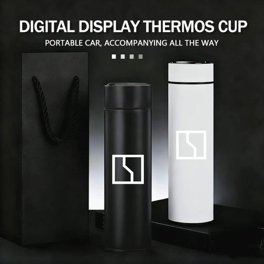 Stainless Steel Car Thermos Bottle with Temperature Display Zeekr 001 009 007