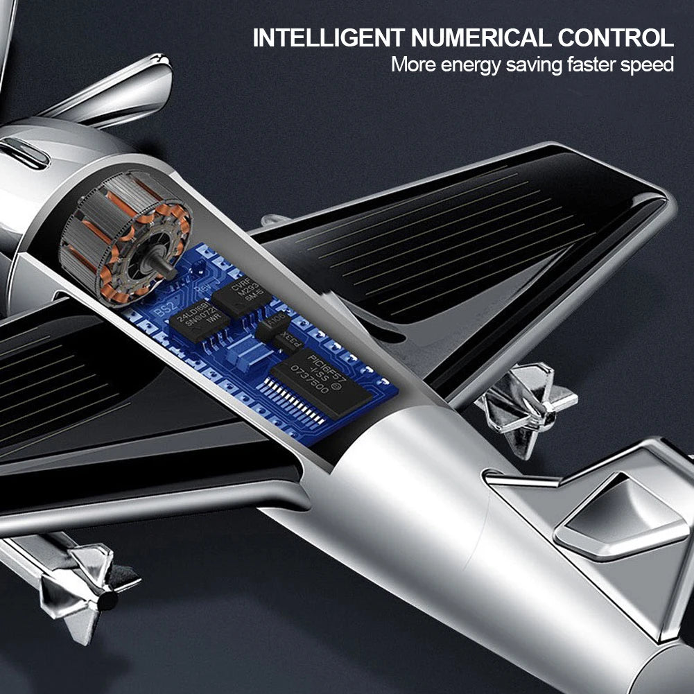 Solar Airplane Car Air Freshener – Dashboard Decoration