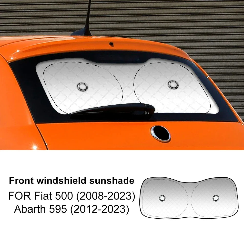 Fiat 500 2008-2023 Abarth 595 Windshield Sunshade UV Protection - Rear Windshield