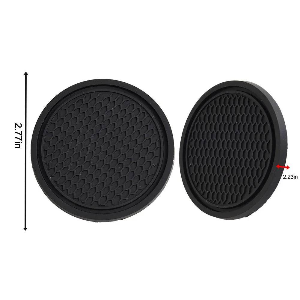 2pcs Universal Anti-Slip Car Cup Holder Insert Coasters -