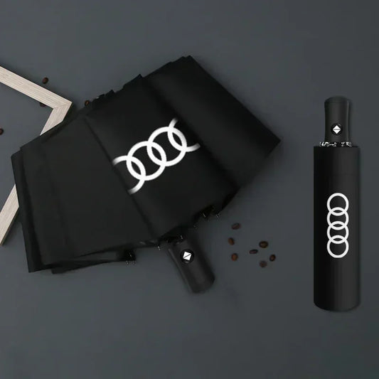 Audi Automatic Folding Car Umbrella | Sun & Rain Protection Cover -