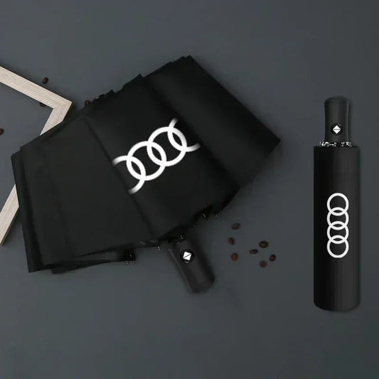 Audi Automatic Folding Car Umbrella | Sun & Rain Protection Cover -