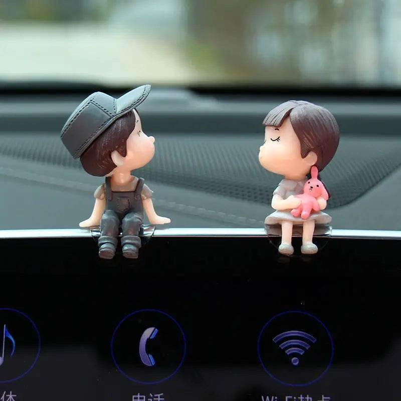 Cute Couples Car Decoration - Gray boy