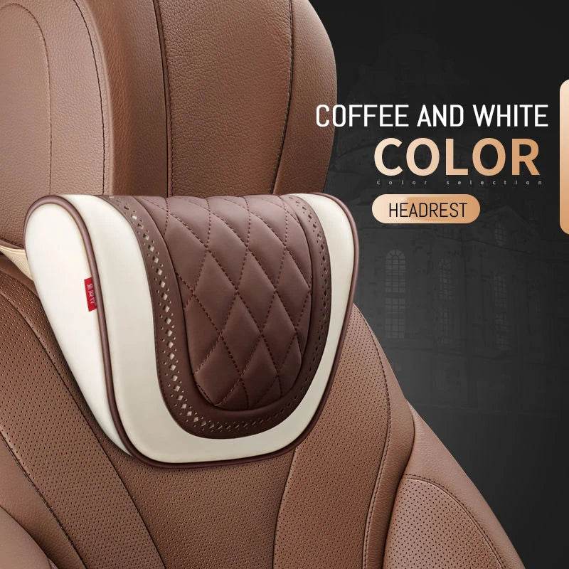 Mercedes Maybach S-Class Headrest & Lumbar Support - Headrest Coffee&White