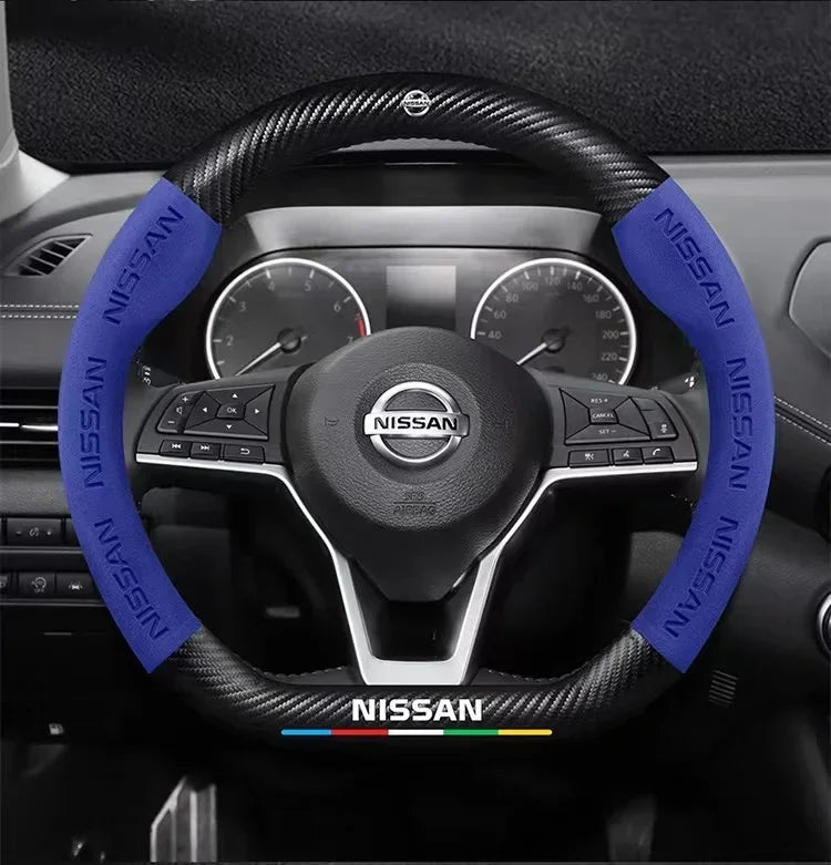 Nissan Carbon Fiber Suede Steering Wheel Cover