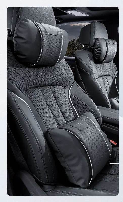 Lexus Car Neck Pillow & Lumbar Support - headrest white