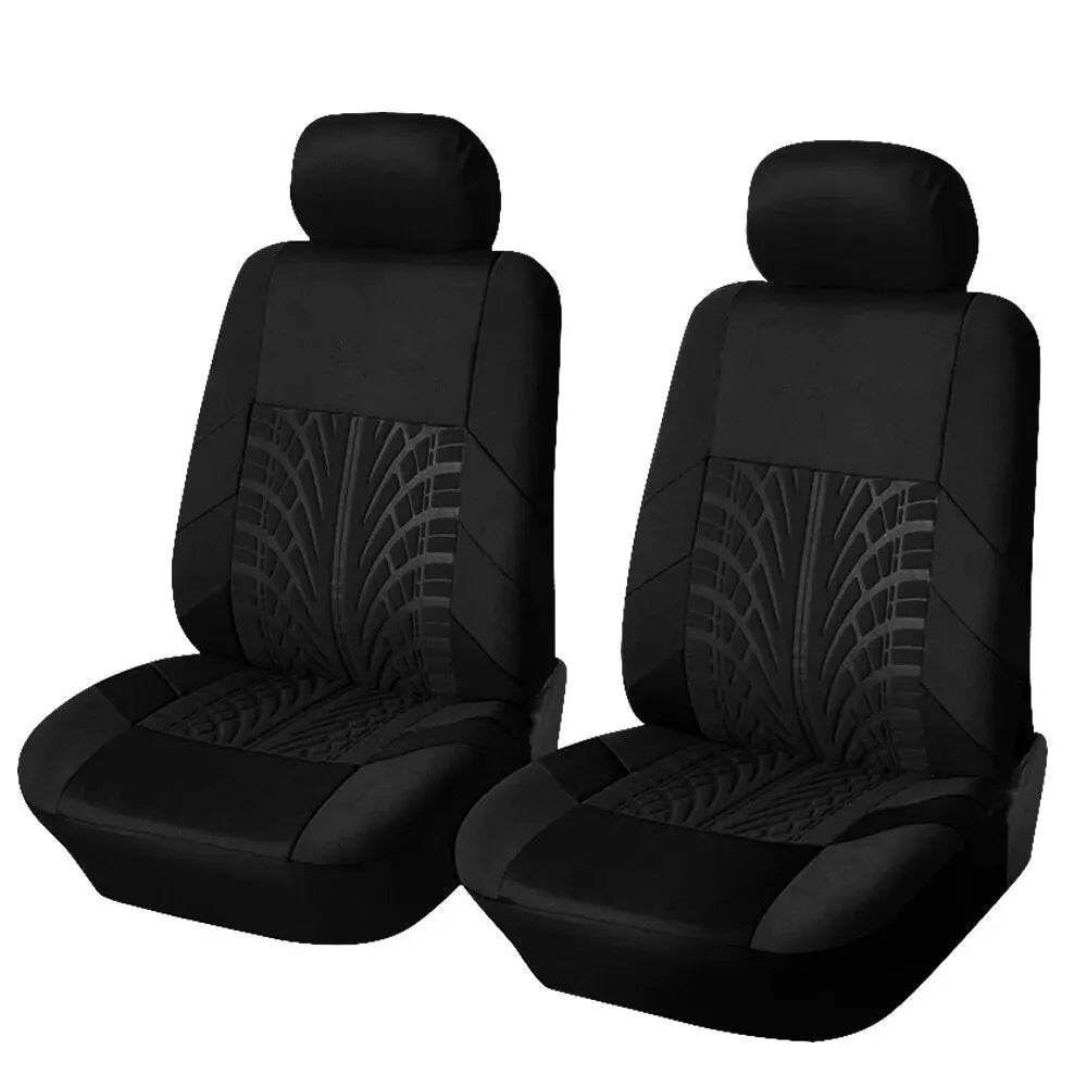 Universal Full Car Seat Covers - Y33376-BLACK-4PCS