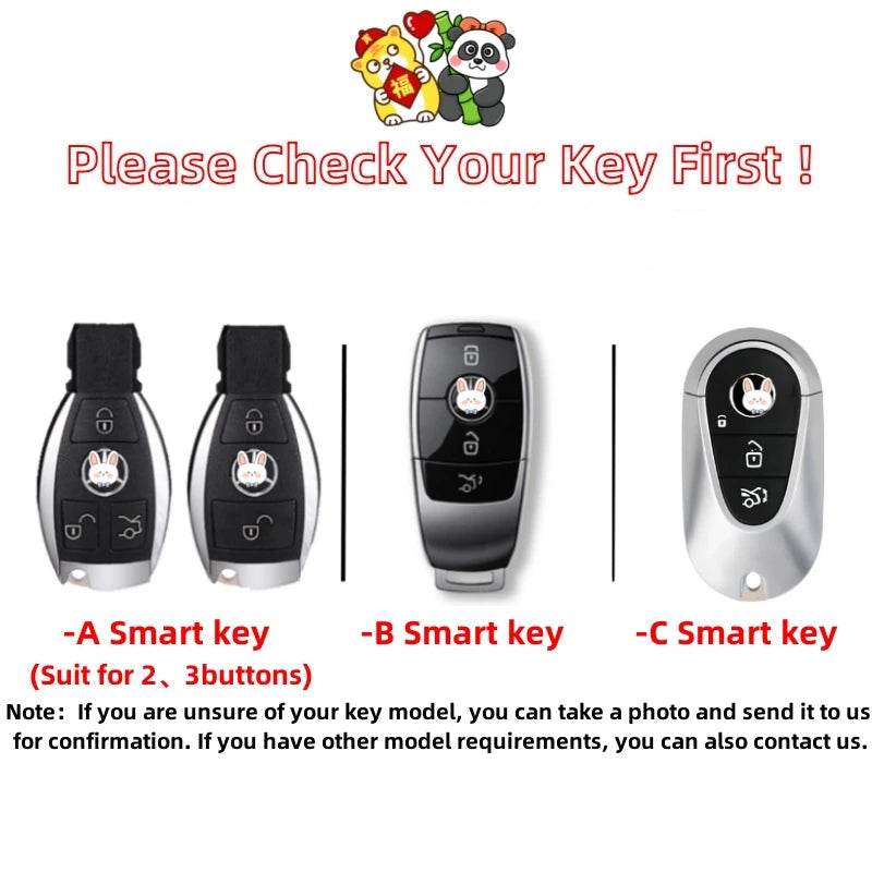 Mercedes-Benz Tiger & Panda Key Case Cover - A-Tiger