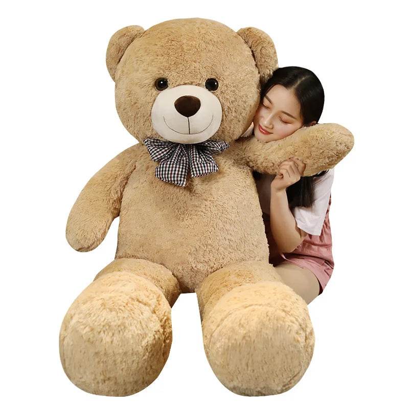 Giant Teddy Bear Plush – 105cm Big Hugging Pillow - Light Brown