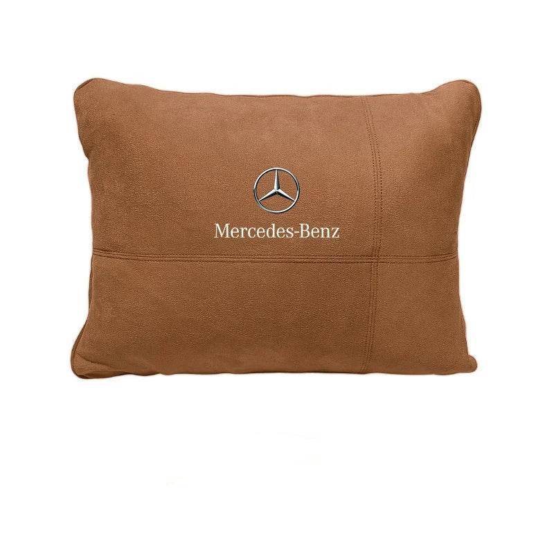 Mercedes Benz Neck Pillow & Lumbar Support Cushion - Cognac Lumbar