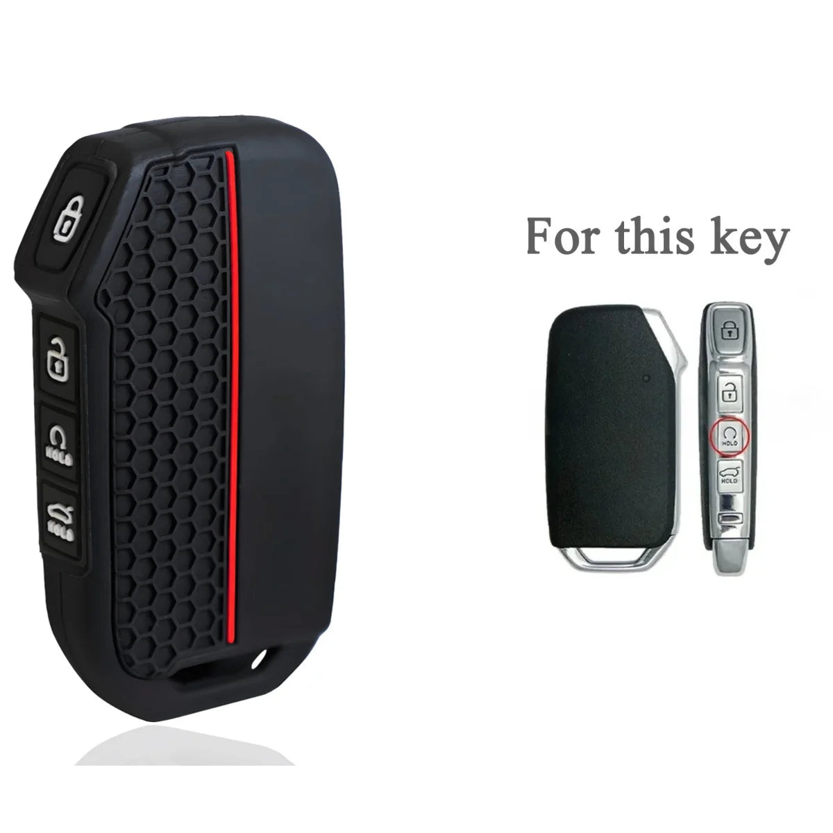 Kia Silicone Key Case — Sportage, Sorento, Ceed, Niro, Telluride - 4 Buttons