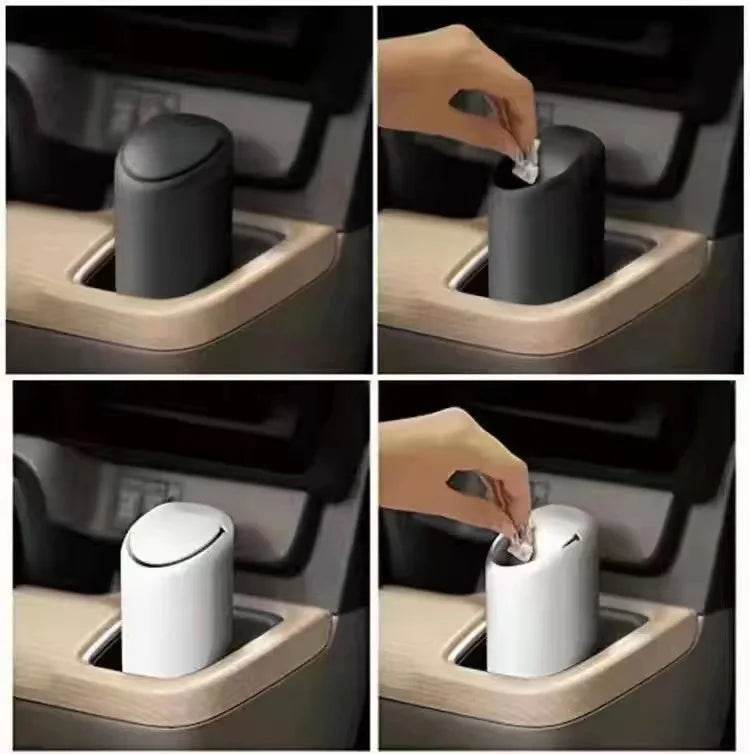 Silicone Car Trash Can - White