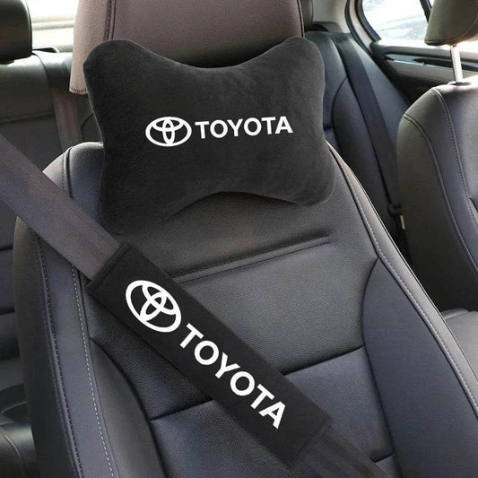 Toyota Neck Pillow and Seat Belt Pad - Seat Belt Cover-2pc