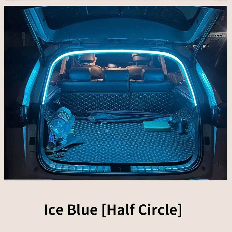 Car Trunk Ambient LED Light Strip | Wireless, Auto-Sensing, High Brightness - 2M Ice blue