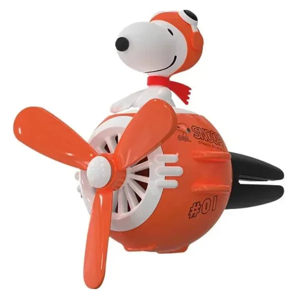 Snoopy Car Air Freshener – Rotating Head Vent Clip Aroma Diffuser - Orange