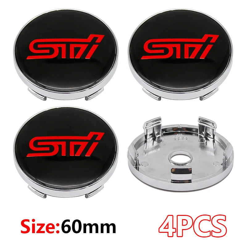4Pcs ABS 60mm Subaru Wheel Hub Center Caps